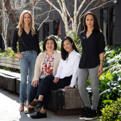 From L to R: Elisabeth Michaels, Sun Yen Cumby, Jocelyn Chen, and Ruth Bram