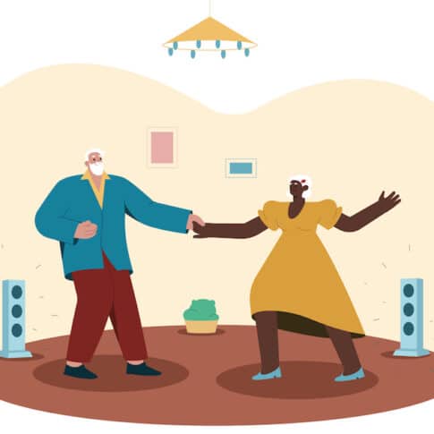 older couple dancing