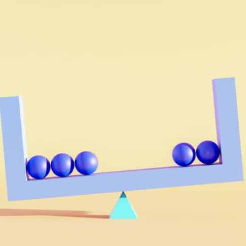 Balance concept with spheres.