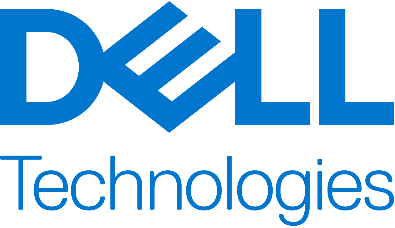 Dell Technologies logo, blue text on white background.