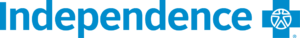 Independence logo with blue cross symbol
