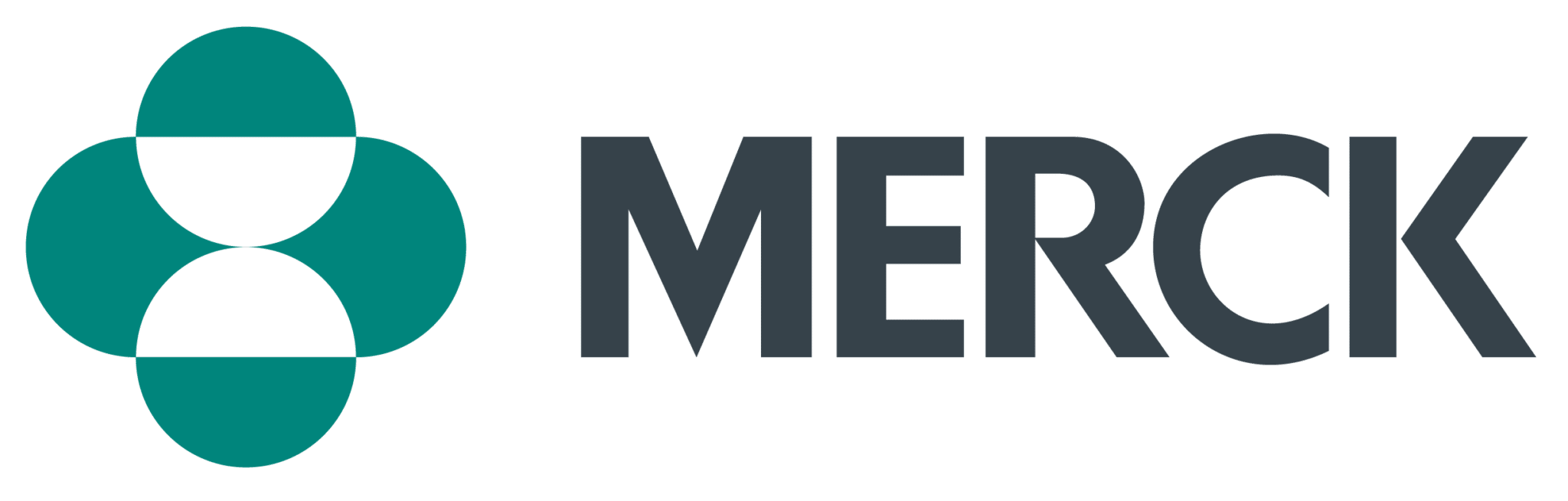 Merck logo with blue and teal elements.