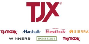 TJX and its store logos, including T.J.Maxx.