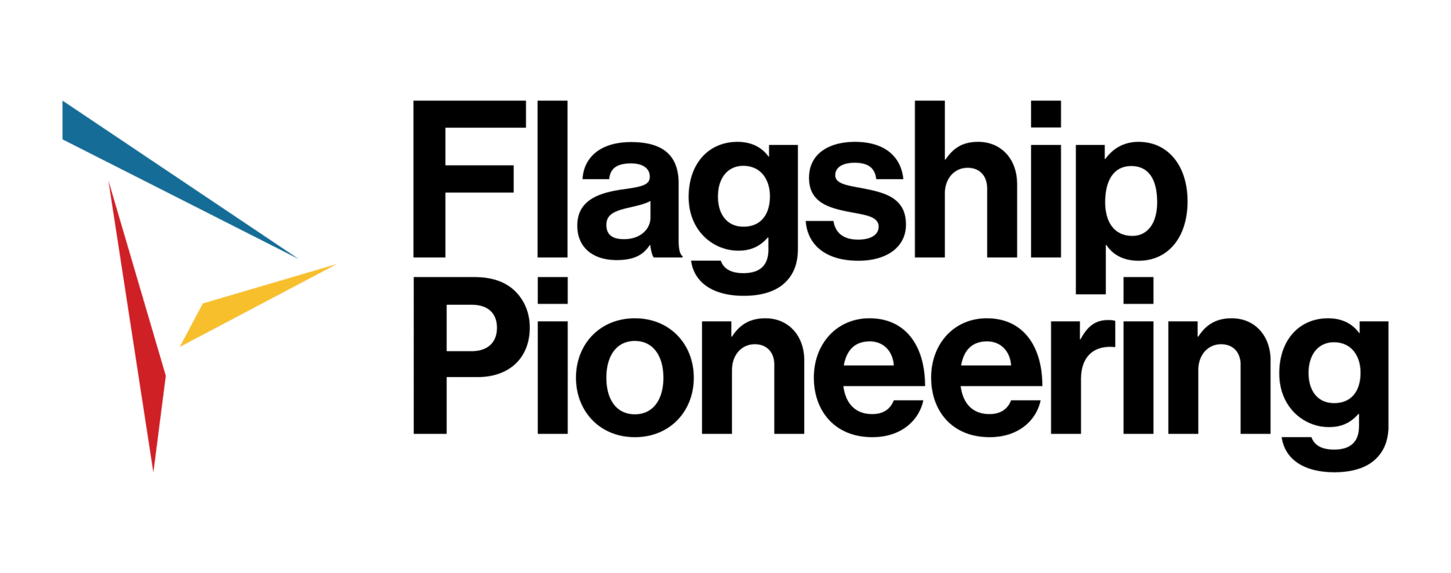 Flagship Pioneering logo with colored triangles