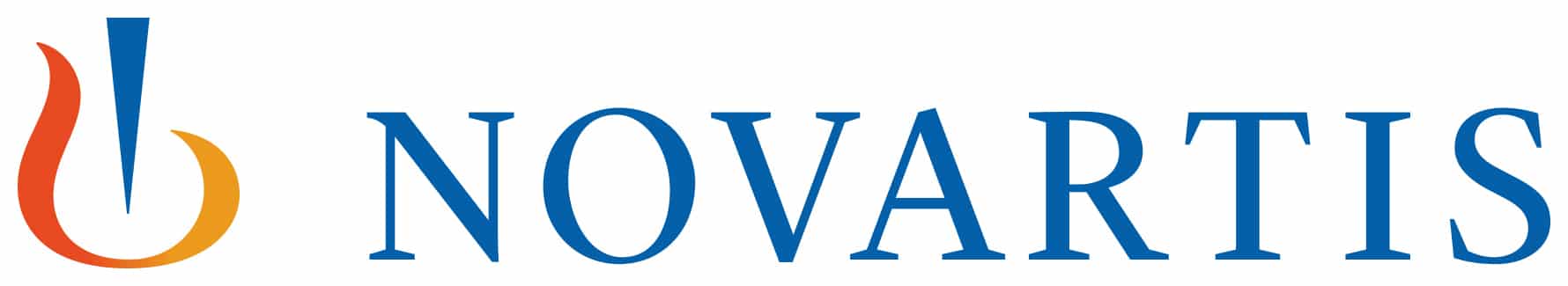 Novartis logo with colorful emblem.