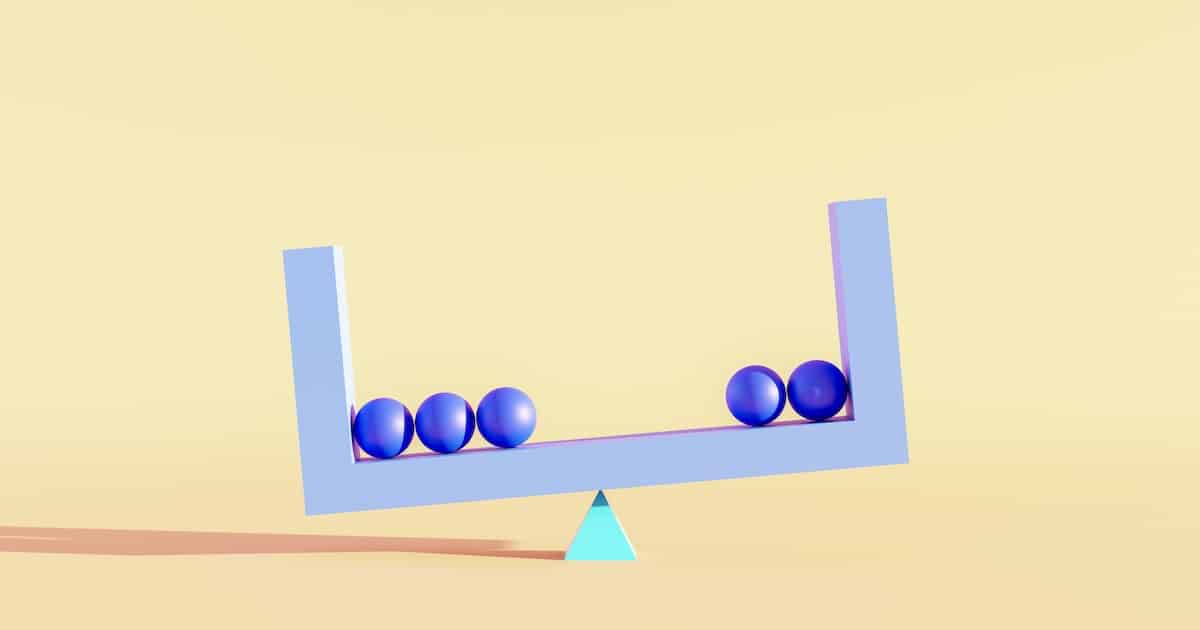 Balance concept with spheres.