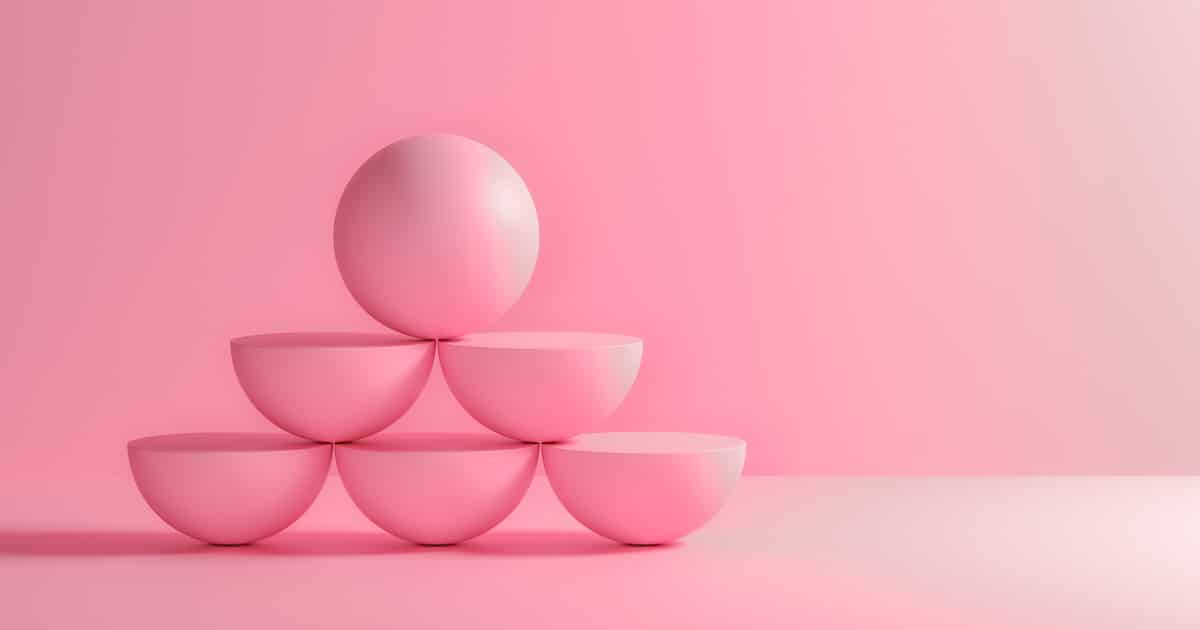3D Scene Abstract Romance Background Wallpaper Clean Pink color / 3D Render