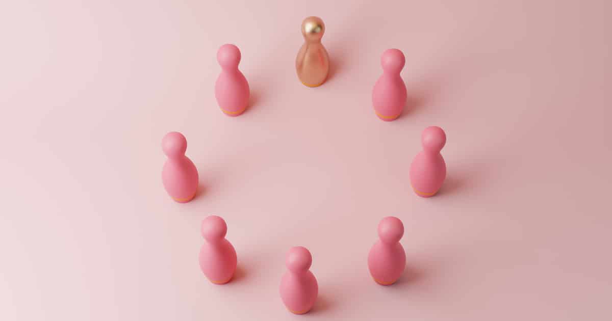 3D Inclusive Leadership. Woman leader concept. 3D render