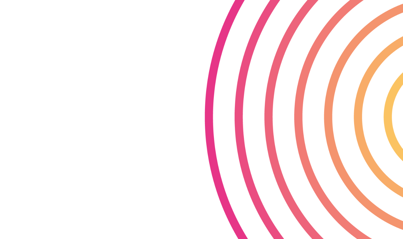 Colorful concentric circles on black background