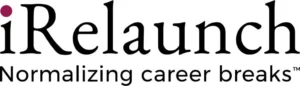 iRelaunch logo with career break tagline