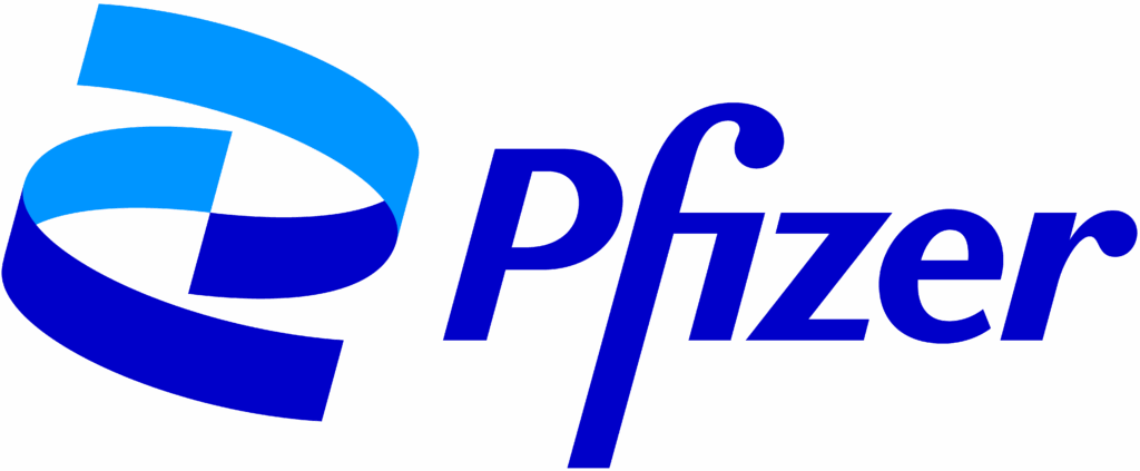 Pfizer company logo in blue