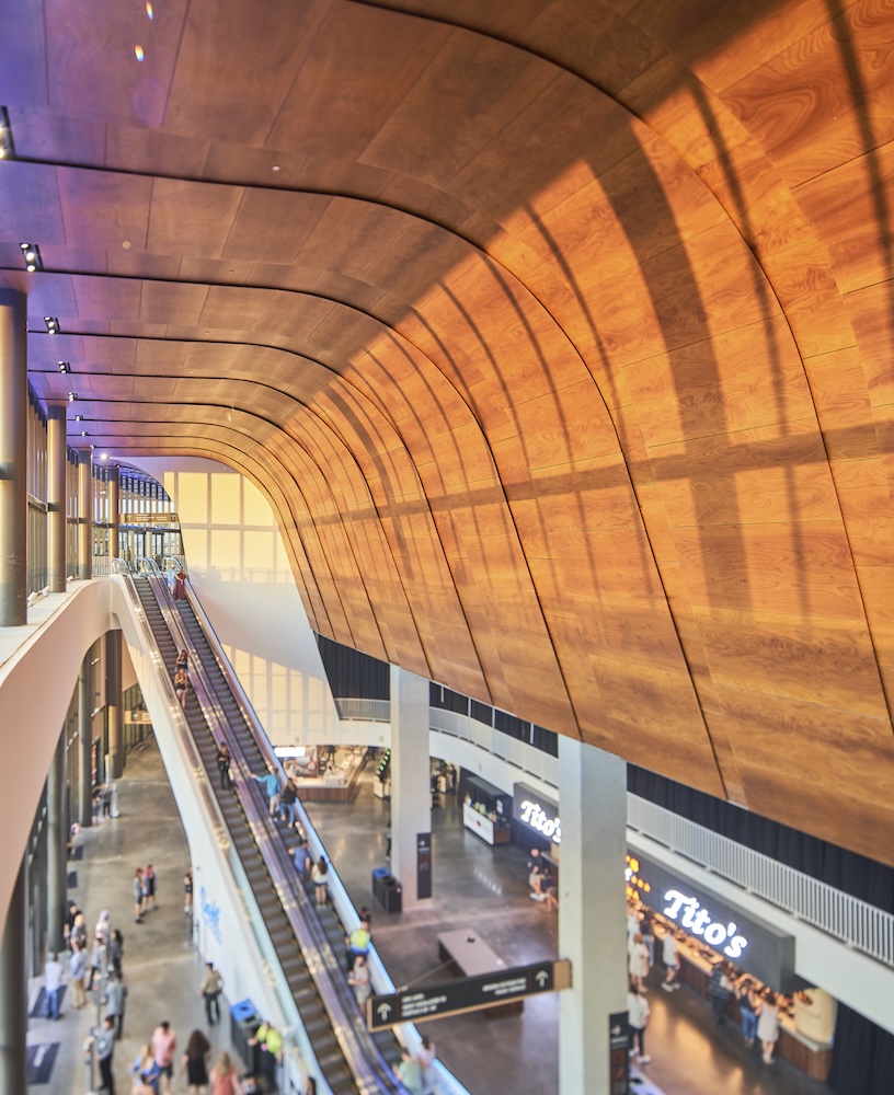 View of the Moody Center concourse