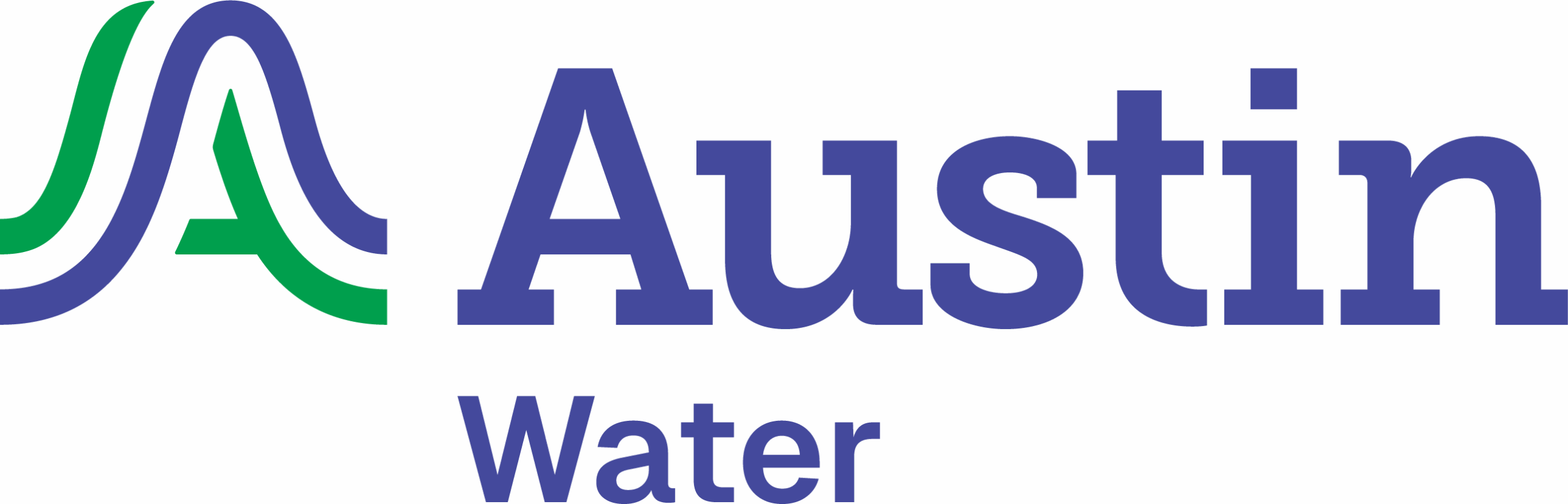 Austin Water logo with stylized wave design