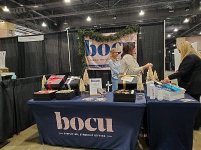 Bocu gift booth at trade show event