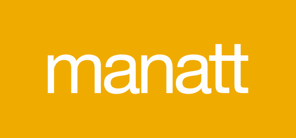 Manatt logo on yellow background