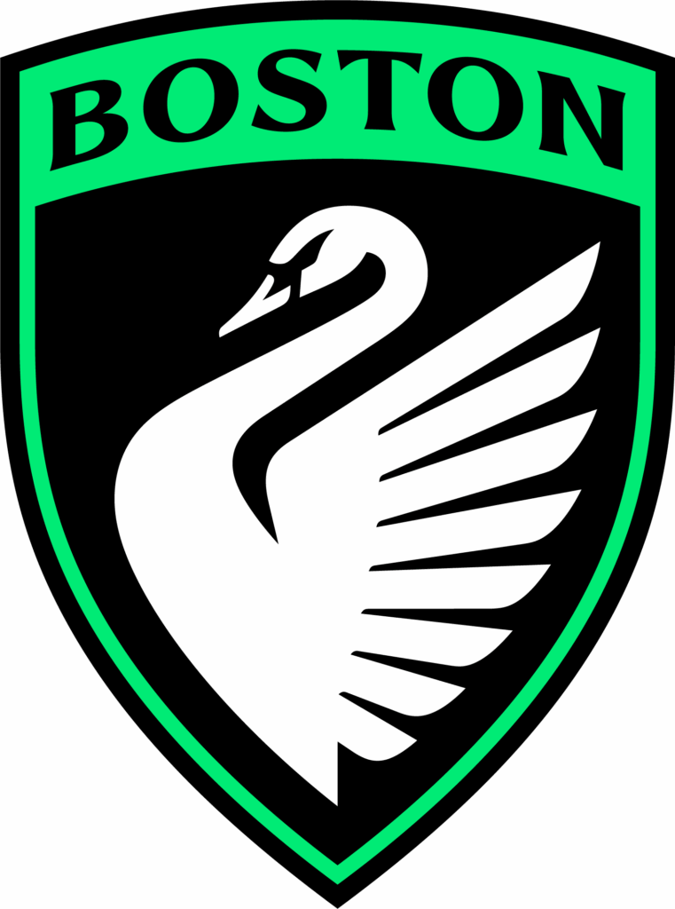 Boston Swan logo in green and black shield
