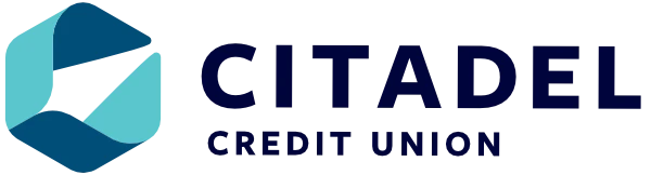 Citadel Credit Union logo with blue geometric icon