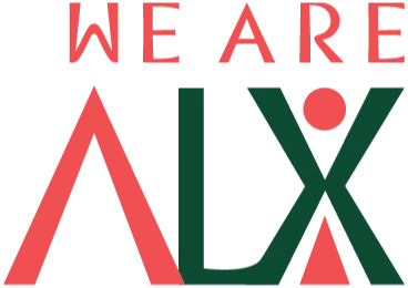We Are ALX logo in red and green