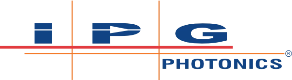 IPG Photonics Corporation logo with orange and red lines