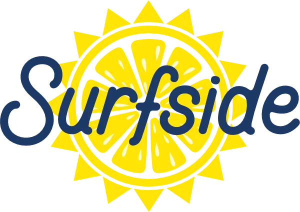 Surfside logo with yellow sun and lemon slice