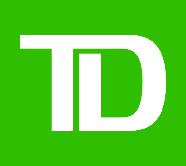 TD Bank logo in white on green background