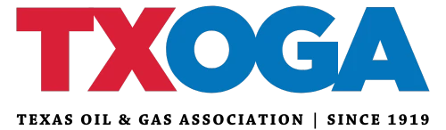 TXOGA (Texas Oil & Gas Association) logo in red and blue letters
