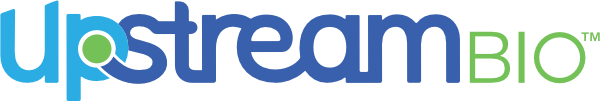 Upstream Bio logo in blue and green