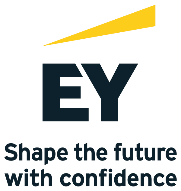 Ernst & Young (EY) logo with Shape the future with confidence slogan